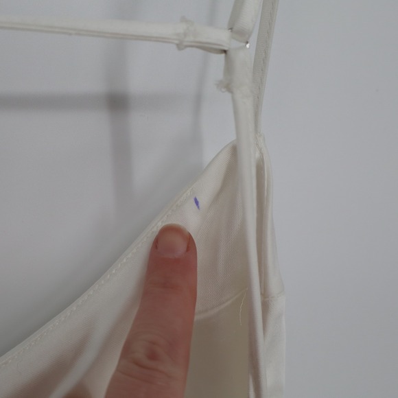 Zara Maxi Dress Womens Small White Sleeveless Cut-Out Back Spaghetti Straps - Picture 10 of 13